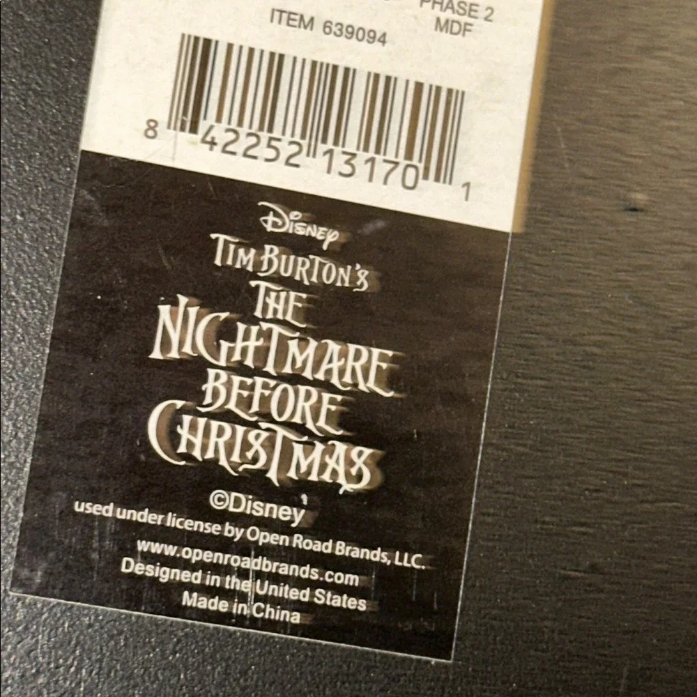 Disney Nightmare Before Christmas Oogie Boogie Let's Boogie Down Wood Table Sign